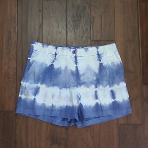 Crown & Ivy women's stylish blue tie-dye Caroline shorts size 12